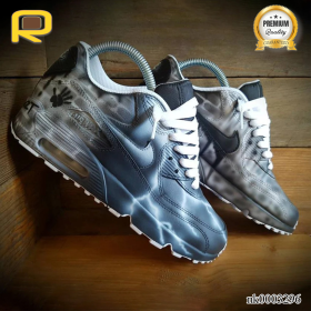 AM 90 Grey Brick Art 2 Custom Shoes Sneakers - nk0003296