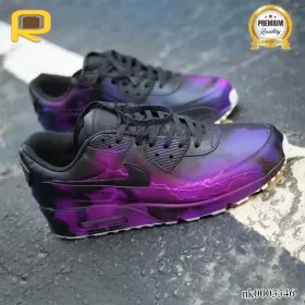 AM 90 Yurple Custom Shoes Sneakers - nk0003346