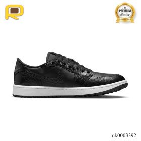 AJ 1 Low Golf Black Crocodile Shoes Sneakers - nk0003392