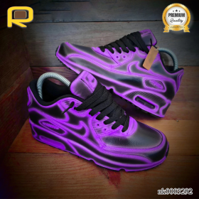 AM 90 Neon Purple Cartoon Custom Shoes Sneakers - nk0003292