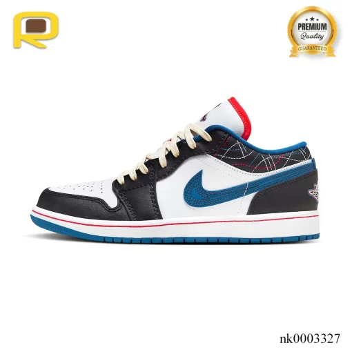 AJ 1 Low SE Black Industrial Blue Shoes Sneakers - nk0003327 - Image 2