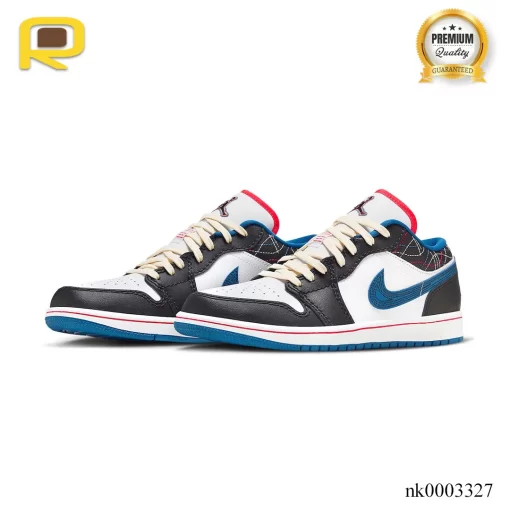 AJ 1 Low SE Black Industrial Blue Shoes Sneakers - nk0003327 - Image 3