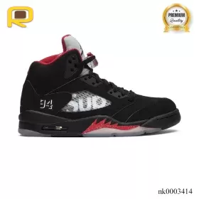 AJ 5 Retro Supreme Black Shoes Sneakers - nk0003414