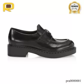 Brushed Leather ‘Chocolate’ Shoes Sneakers - pra0000001