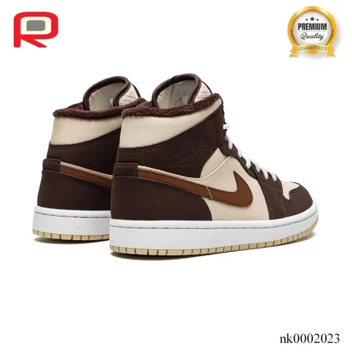 AJ 1 Mid SE Brown Basalt Oatmeal Shoes Sneakers - nk0002023 - Image 3