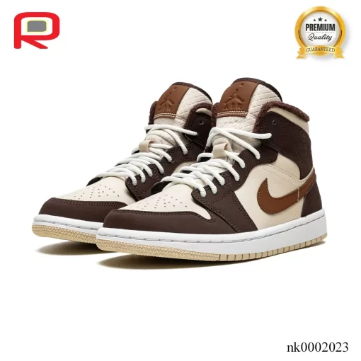 AJ 1 Mid SE Brown Basalt Oatmeal Shoes Sneakers - nk0002023 - Image 2