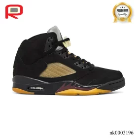 AJ 5 x The A Ma Manire Black/Burgundy Crush Shoes Sneakers - nk0003196