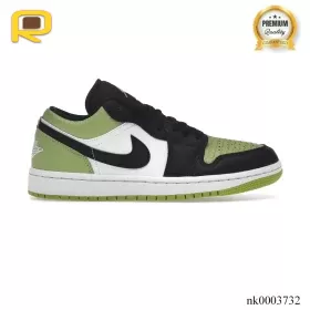 AJ 1 Low Snakeskin Vivid Green Shoes Sneakers - nk0003732