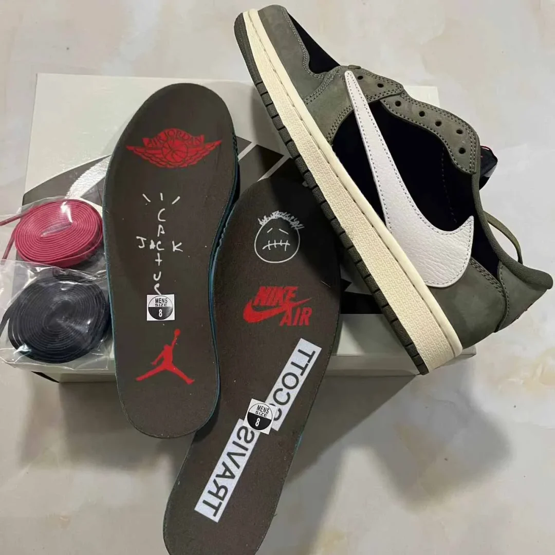 AJ 1 Low OG x Travis Scott Black Olive Shoes Sneakers - nk0003548 - Image 6