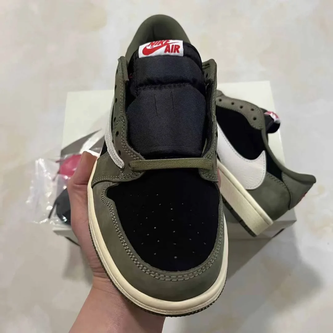 AJ 1 Low OG x Travis Scott Black Olive Shoes Sneakers - nk0003548 - Image 9