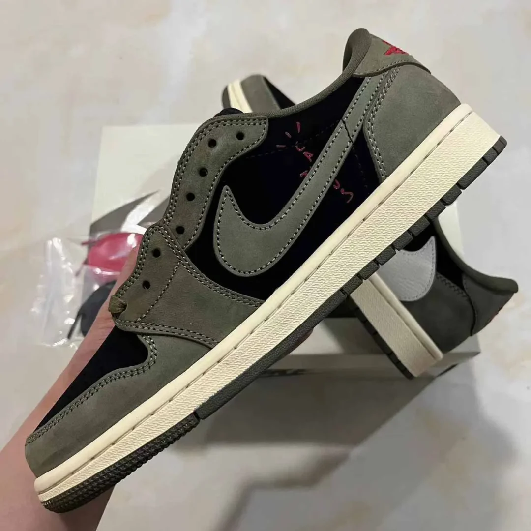 AJ 1 Low OG x Travis Scott Black Olive Shoes Sneakers - nk0003548 - Image 10