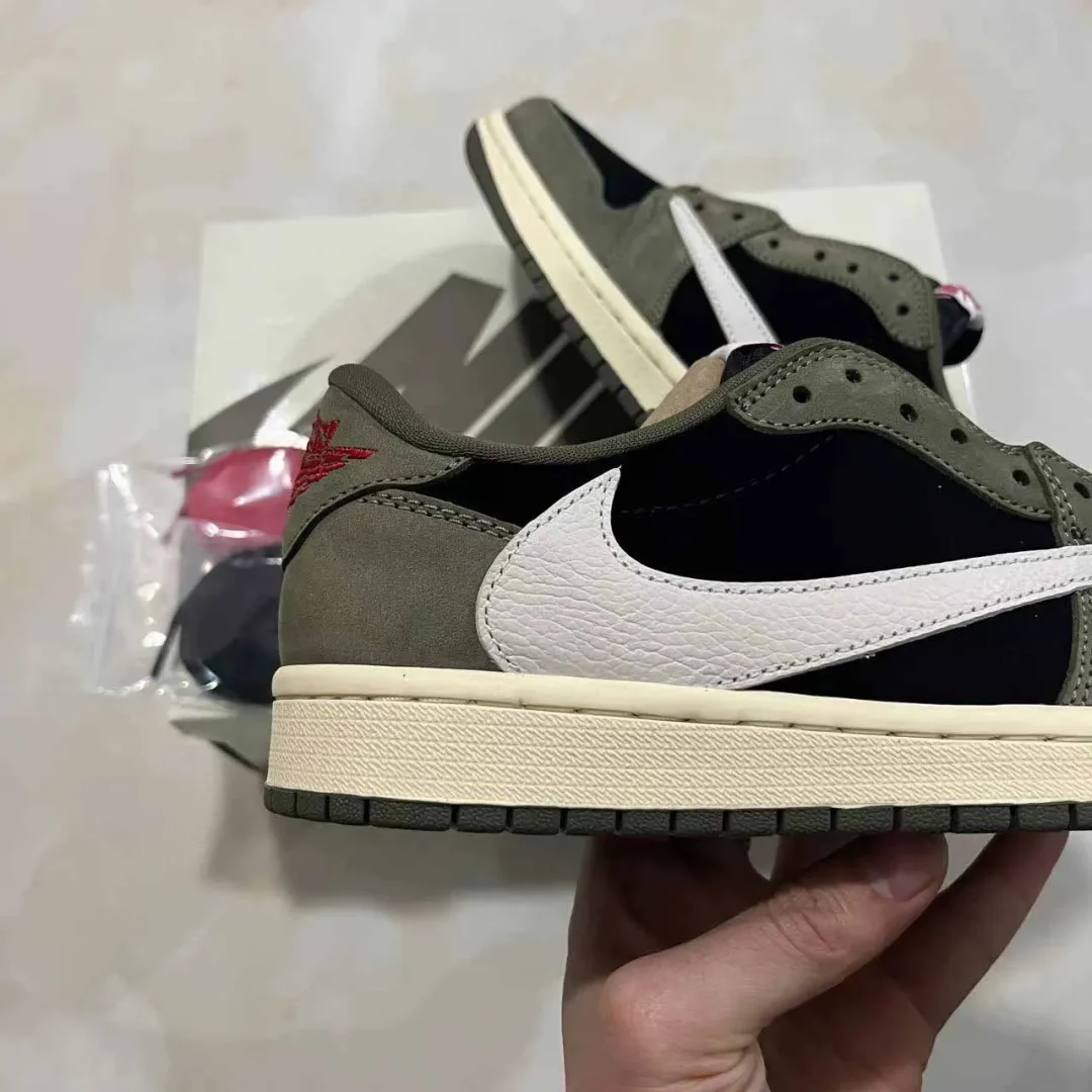 AJ 1 Low OG x Travis Scott Black Olive Shoes Sneakers - nk0003548 - Image 12