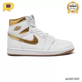 AJ 1 High OG Metallic Gold Shoes Sneakers - nk0003869