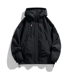 Spring Autumn Men's Outdoor Hooded Zip-up