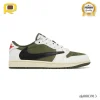 Travis Scott x AJ 1 Low Medium Olive Shoes Sneakers – nk0003913