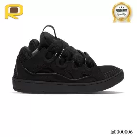 Lanvin Leather Curb Triple Black Shoes Sneakers - la0000006
