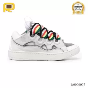 Lanvin Leather Curb White Multi Shoes Sneakers - la0000007