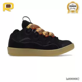 Lanvin Leather Curb Black Shoes Sneakers - la0000002
