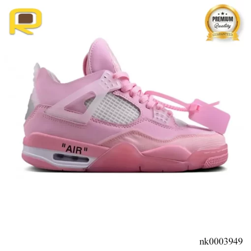 OW X AJ 4 Pink Shoes Sneakers - nk0003949