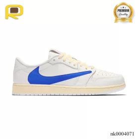 Travis Scott x Fragment x AJ 1 Low White/Blue/Sail Shoes Sneakers - nk0004071