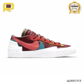 Sacai x KAWS x Blazer Low Team Red Shoes Sneakers - nk0001918