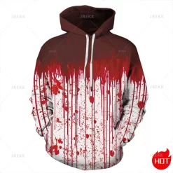 Horror 3D Red Bloody Patterns Halloween Hoodies