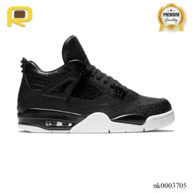 AJ 4 Retro Pony Hair Black Shoes Sneakers - nk0003705