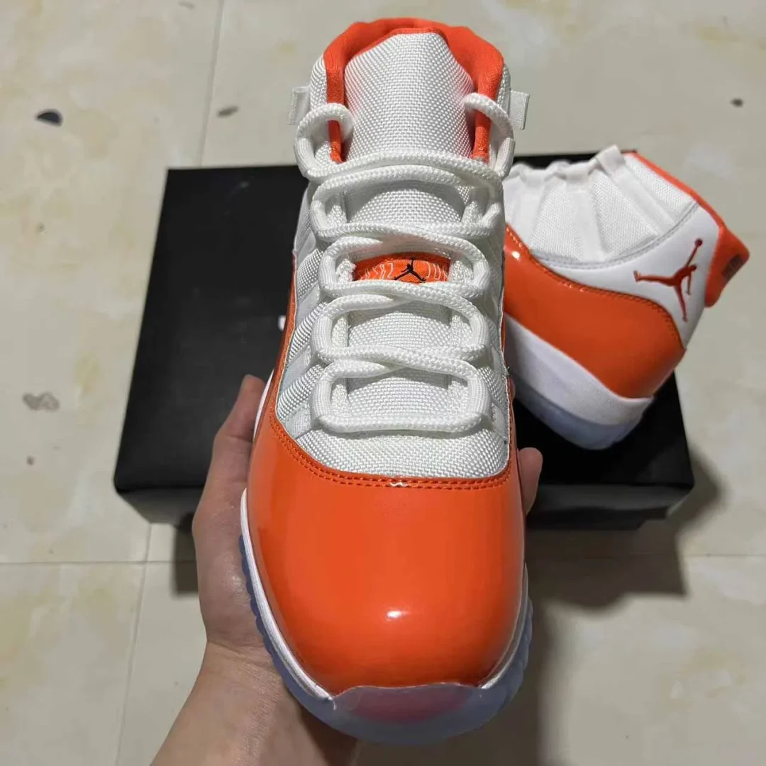 AJ 11 White Orange Shoes Sneakers - nk0004210 - Image 6