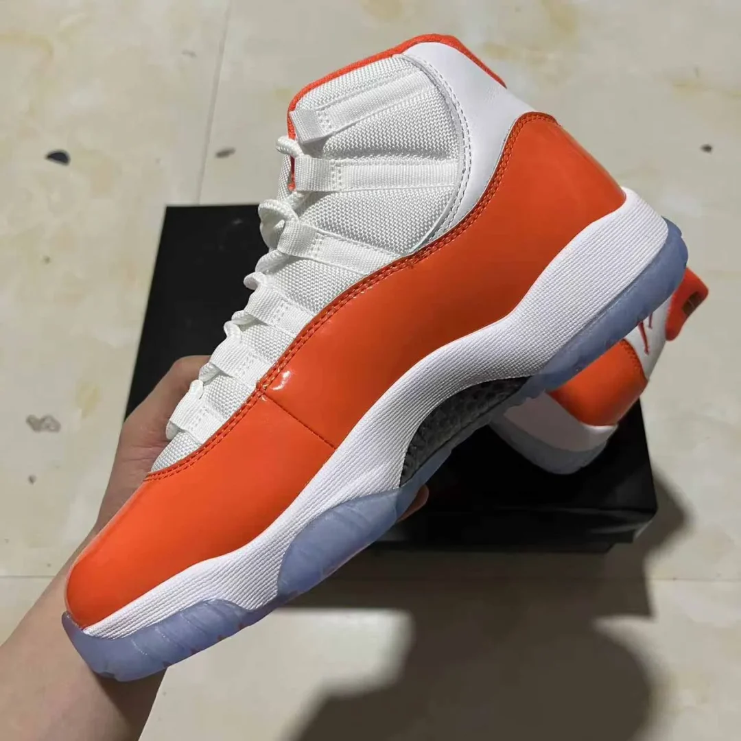AJ 11 White Orange Shoes Sneakers - nk0004210 - Image 7