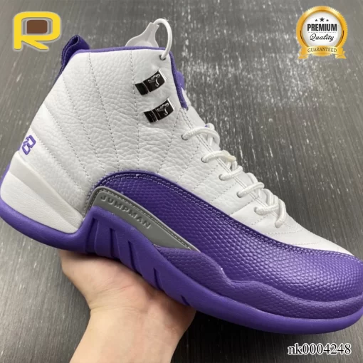 AJ 12 White Purple Shoes Sneakers - nk0004248 - Image 3