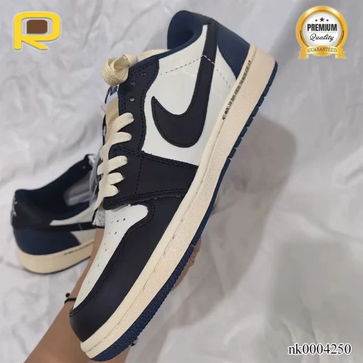 Travis Scott x Fragment x AJ 1 Low Midnight Navy Shoes Sneakers - nk0004250 - Image 4