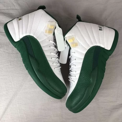 AJ 12 PE Ray Allen White Green Shoes Sneakers - nk0004280 - Image 5