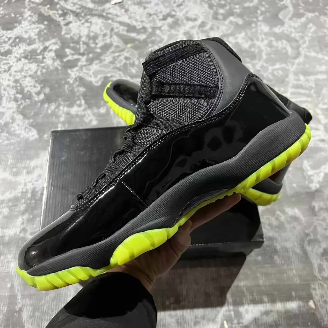 AJ 11 Black/Barely Volt Shoes Sneakers - nk0004338 - Image 6