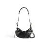 BLCG Le Cagole Shoulder Bag Black Aged Calfskin - 39 - bl0000039