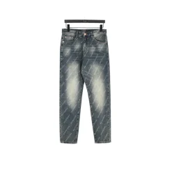 BLCG Allover Monogram Straight Jeans in Blue - 574 - blcg0000574