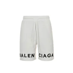 BLCG Split Logo Fleece Shorts in White - 596 - blcg0000596