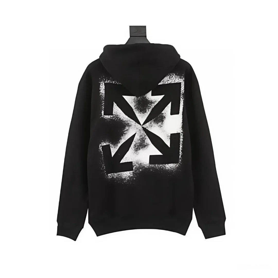 OW Stencil Arrow Hoodie in Black - 351 - owf0000351 - Image 2