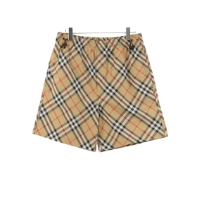 BUR Archive Check Knight Motif Shorts in Tan - 380 - bbr0000380
