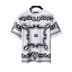 D&G Bandanna Print T-shirt in White - dng0000106