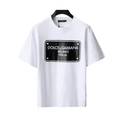 D&G Logo Print T-shirt in White - dng0000115