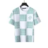 LOV Jacquard Damier T-Shirt in White Green - lov0000774