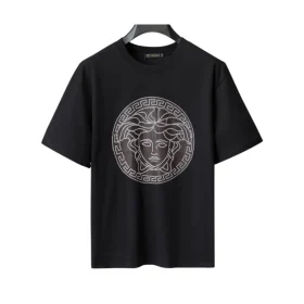 VS Medusa Head Cotton T-shirt in Black - vs0000081