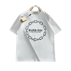 BUR White Logo-Print Cotton T-Shirt - BUR0012