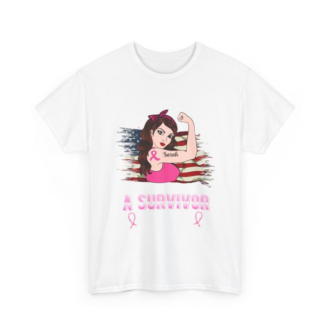 Empowering Survivor Tee - Breast Cancer Awareness, Inspirational Gift, Unisex T-Shirt, Comfortable Cotton, Great for Support Events - Image 3