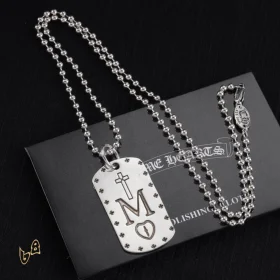 CH M Love Pattern Square Necklace - CH0006