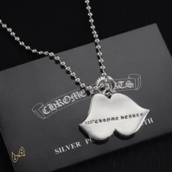 Alternative view of CH Lip Pendant Necklace - CH0007
