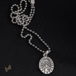 Alternative view of CH Oval Pendant Necklace - CH0014