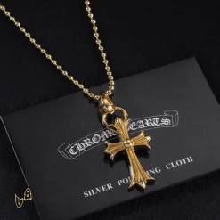 Alternative view of CH Cross Pendant Necklace - CH0016