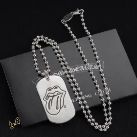 CH Tongue Square Pendant Necklace - CH0028