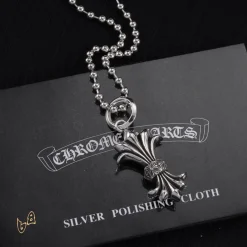 Alternative view of CH Cross Pendant Necklace - CH0029